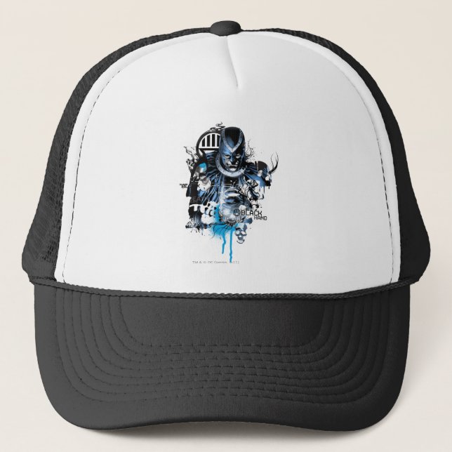 Black Hand - Blue Collage Trucker Hat (Front)