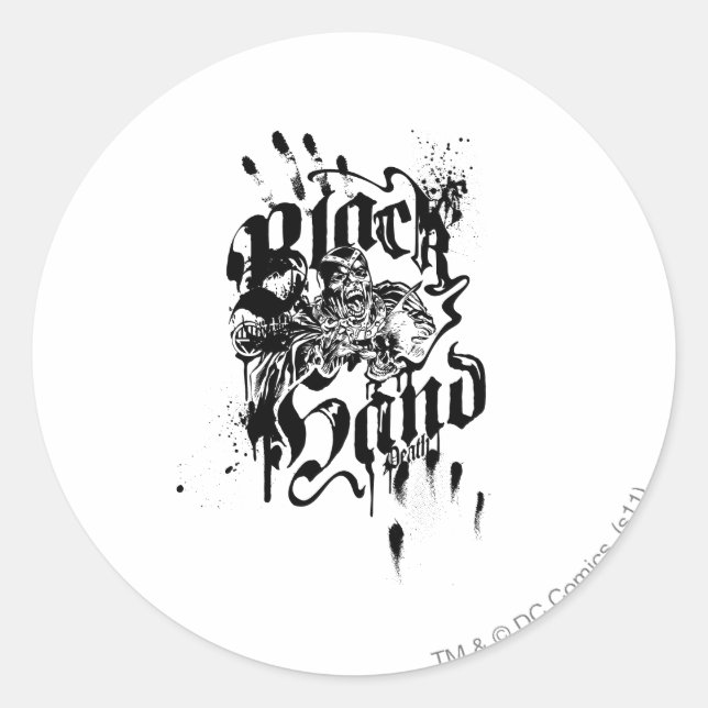 Black Hand - Collage Classic Round Sticker (Front)