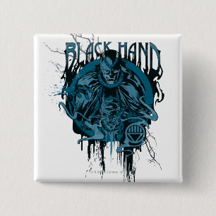Black Hand - Graphic Collage 15 Cm Square Badge