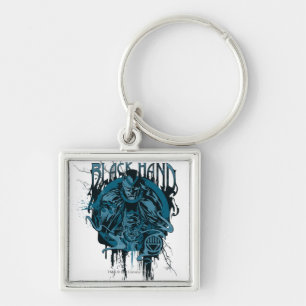 Black Hand - Graphic Collage Key Ring