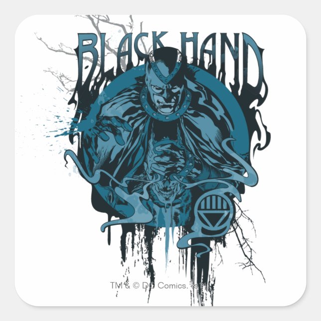 Black Hand - Graphic Collage Square Sticker (Front)