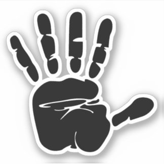 Black hand print sketch