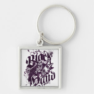 Black Hand - Purple Collage Key Ring