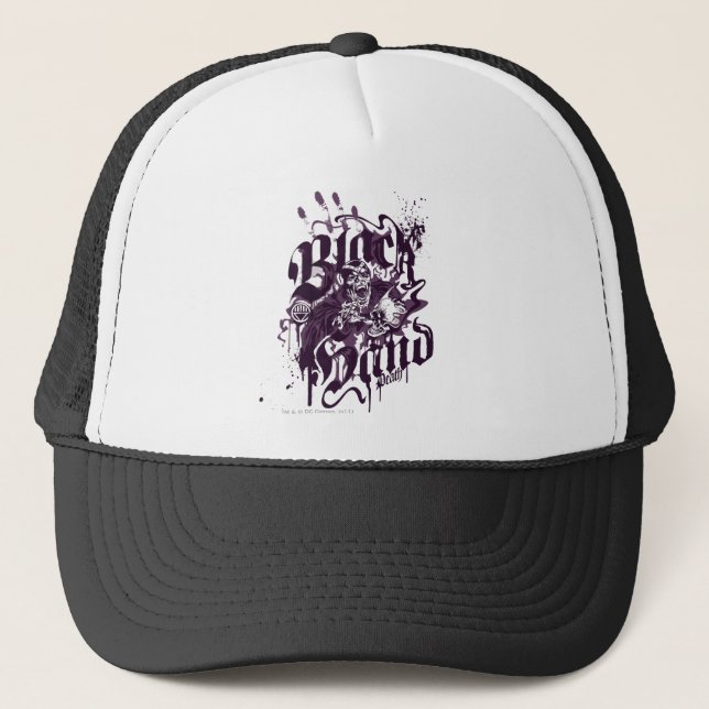 Black Hand - Purple Collage Trucker Hat (Front)