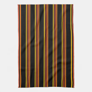 Black Hand Towel With Stripes