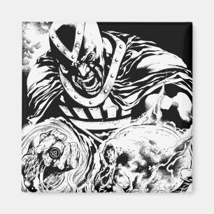 Black Hand with Skull Panel 2 Magnet