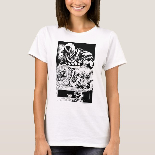 Black Hand with Skull Panel 2 T-Shirt (Front)