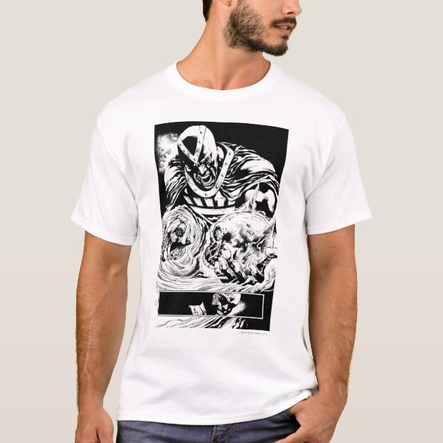 Black Hand with Skull Panel 2 T-Shirt (Front)
