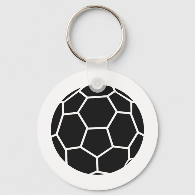 black handball icon key ring (Front)