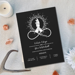 Black Handfasting Forever Hands Wiccan Union Invitation