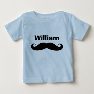 Black handlebar moustache baby creepers and shirts