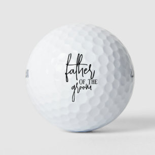 Black Handwritten Father of the groom wedding  Golf Balls