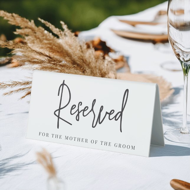 Black Handwritten Script Wedding Reserved Seating (Creator Uploaded)