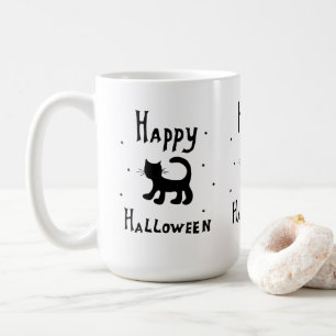 Black Happy Halloween horror spooky       Coffee Mug