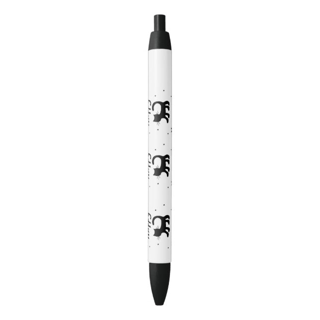 Black Happy Halloween horror spooky       Ink Pen (Front Vertical)