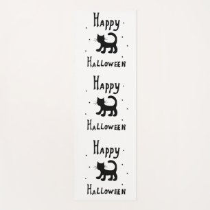 Black Happy Halloween horror spooky      Yoga Mat