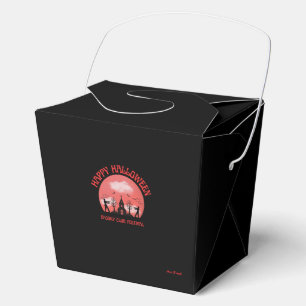 Black Happy Halloween Spooky Club Festival Favour Box