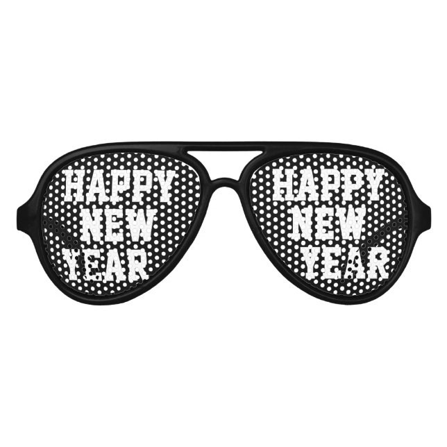Black Happy New Year Party shades (Front)