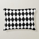 Black Harlequin Decorative Cushion<br><div class="desc">Fun black harlequin pattern on white for great accent pieces. This is a transparent image and customisable,  which means you can change the white background to any colour as well as make the pattern larger or smaller.</div>