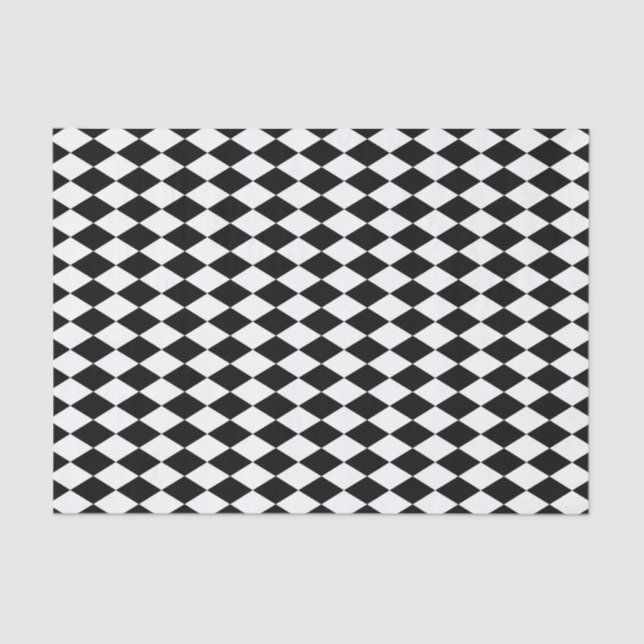 Black Harlequin Tissue Paper (Front)