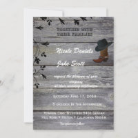 Black Hat and Cowboy Boot Classic Rustic Wedding