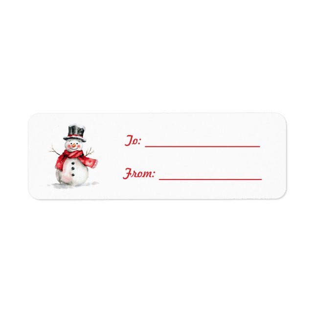 Black Hat Red Scarf Snowman Christmas (Front)