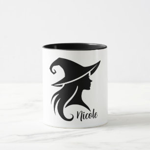 Black Hat Witch Wiccan Witches Halloween  Mug
