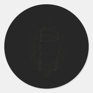 Black hats society halloween witch flying by night classic round sticker
