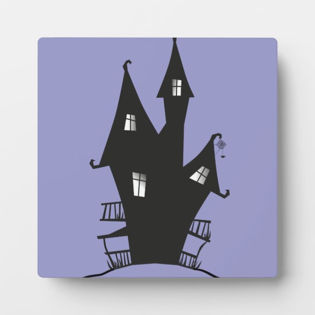 Black Haunted House Plaque (Front)