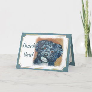 Black Havanese Puppy THANK YOU Card
