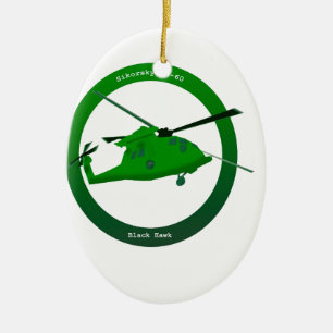 Black Hawk Ceramic Tree Decoration