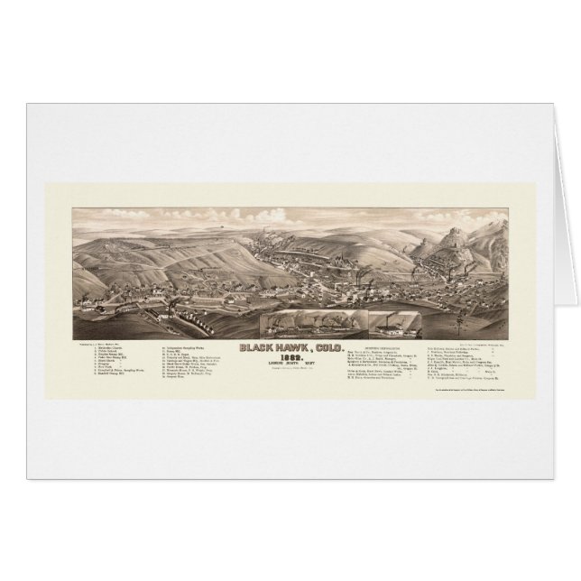 Black Hawk, CO Panoramic Map - 1882 (Front Horizontal)
