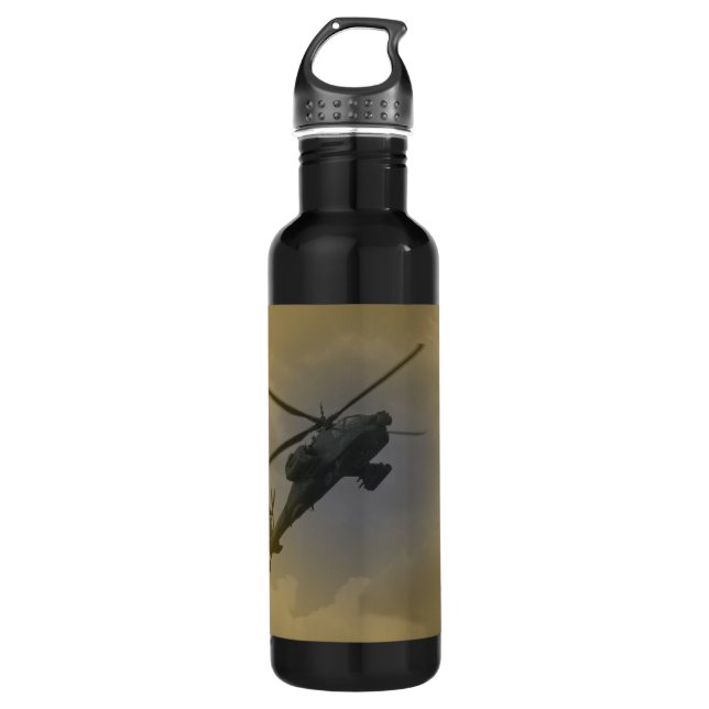 Black Hawk Helicopter 710 Ml Water Bottle (Front)