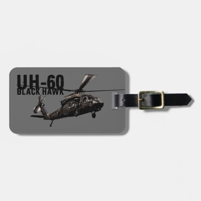 Black Hawk Luggage Tag (Front Horizontal)