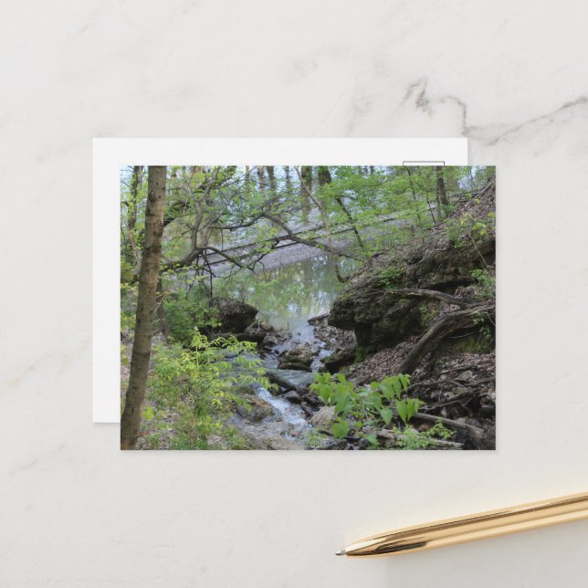Black Hawk Springs in Burlington, Iowa Postcard (Front/Back In Situ)