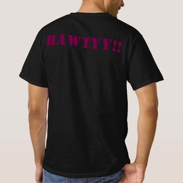 Black hawtyy half sleeve T-Shirt (Back)