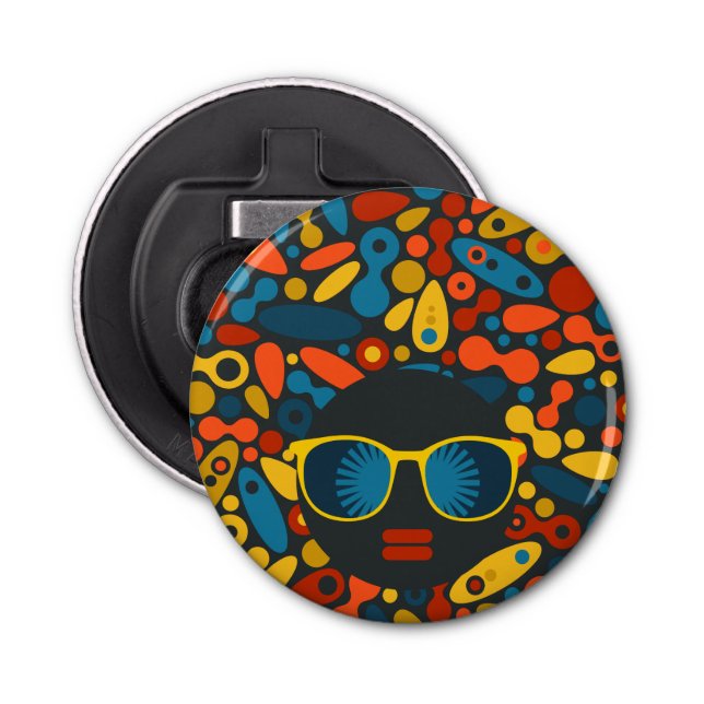 Black Head Woman #1 Bottle Opener (Front)