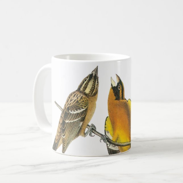 Black-headed Grosbeak by Audubon Coffee Mug (Front Left)