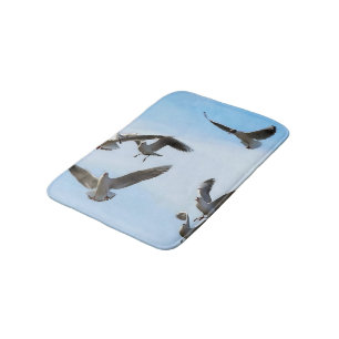 Black Headed Gulls Of The Bosphorus Art Bath Mat