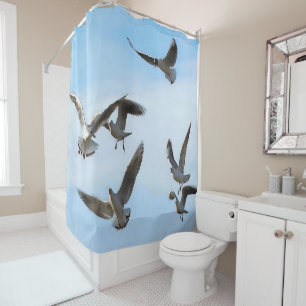 Black Headed Gulls Of The Bosphorus Art Shower Curtain