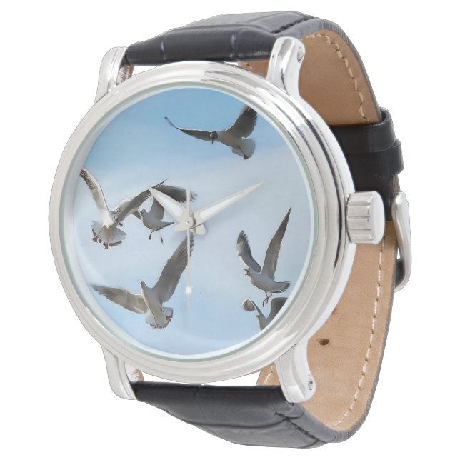 Black Headed Gulls Of The Bosphorus Art Watch (Angled)