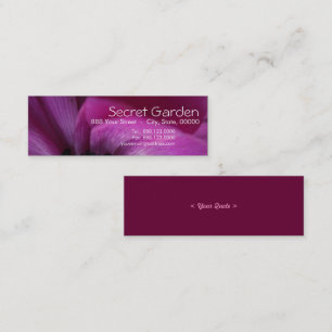 Black Heart 2 Anemone Floral Photography Business Mini Business Card