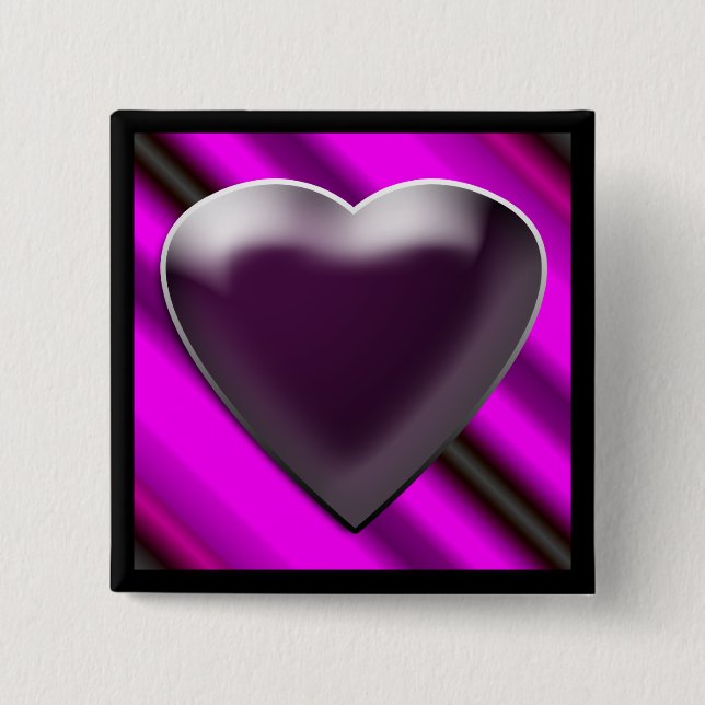 Black Heart Button (Front)