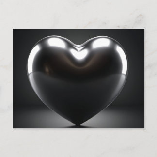 Black Heart Digital Art Postcard
