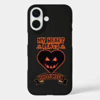 Black Heart Halloween Evil Pumpkin Face Spooky Vib