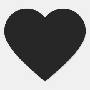 Black heart heart sticker