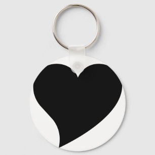 Black Heart Key Ring