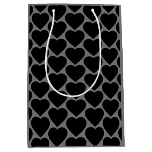 Black Heart Medium Gift Bag