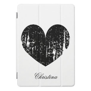 Black heart personalised magnetic ipad case