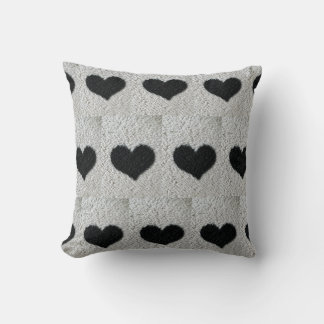 Black heart Pillow by Tamara Diaz Art 